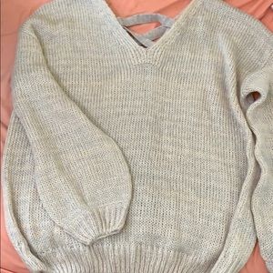An oversized sweater